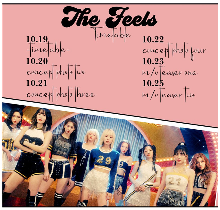 'The Feels' Timetable