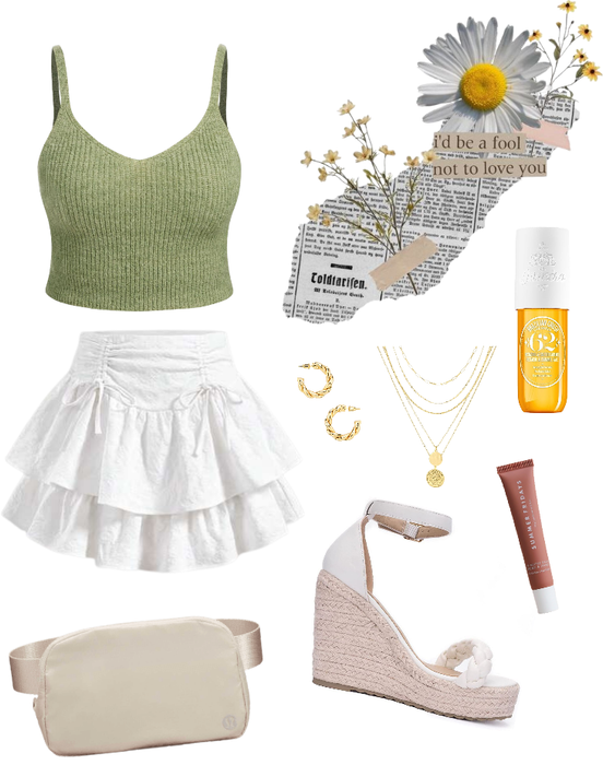 Aesthetic Beige Spring Outfit!🤍💚