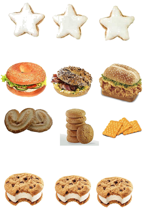 Biscuits and sandwiches