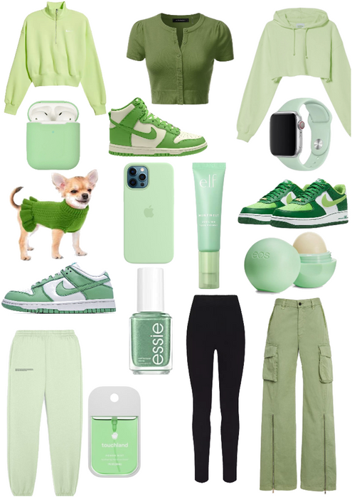 cut green outfit