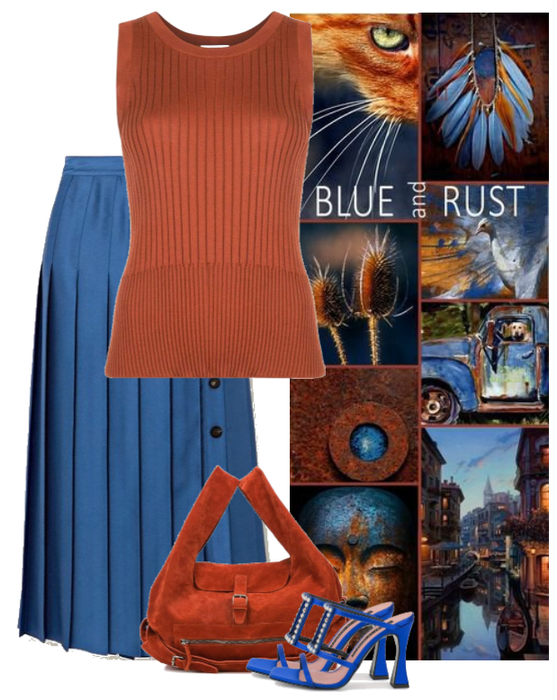 blue and rust