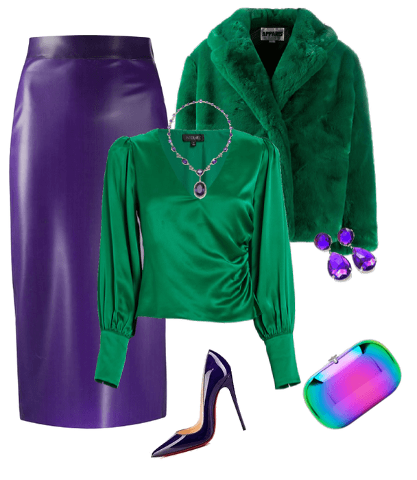purple and green