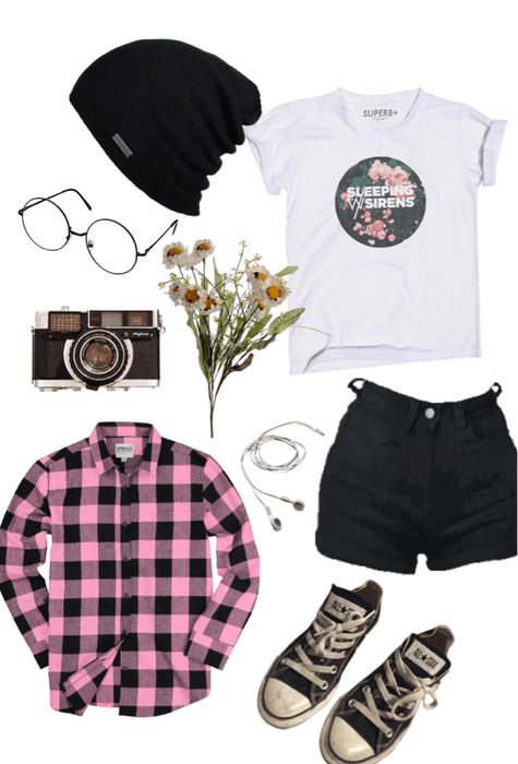 Cute emo girl outfit