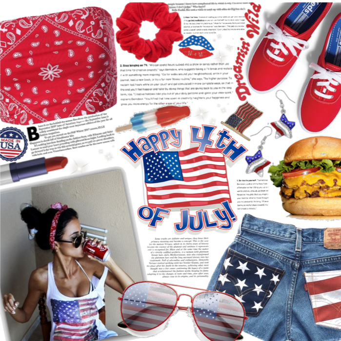 4th of July style| red white and blue