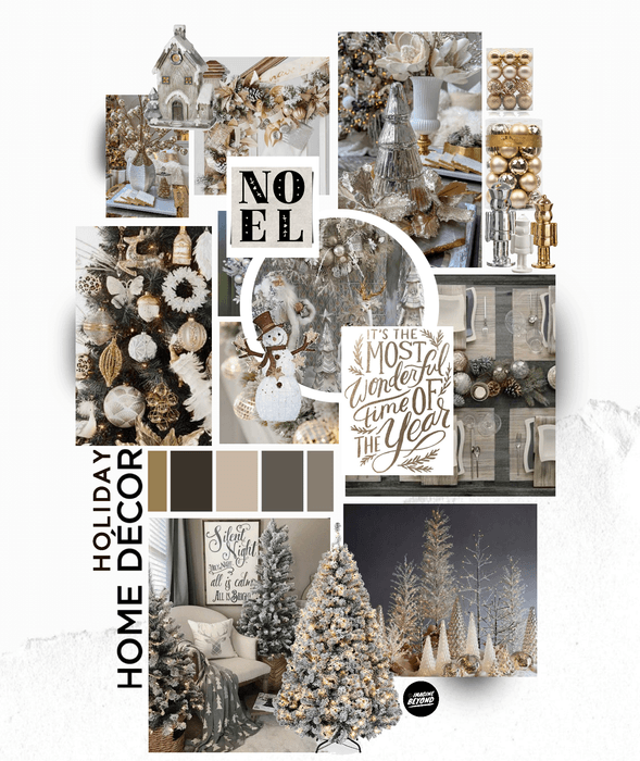 Luxe Holiday Home Decor Moodboard