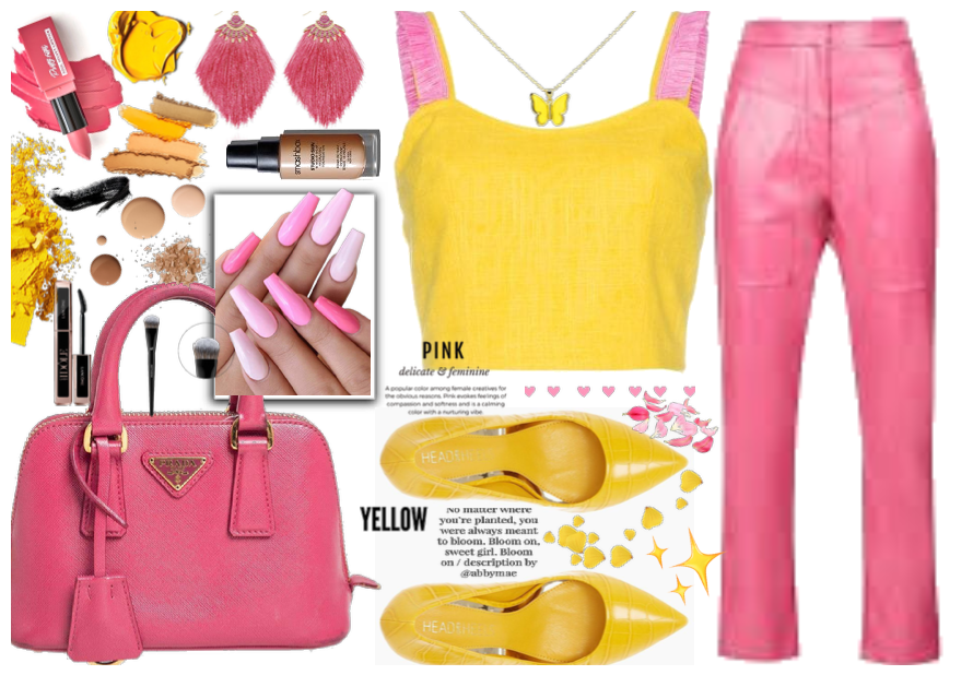 Pink and yellow