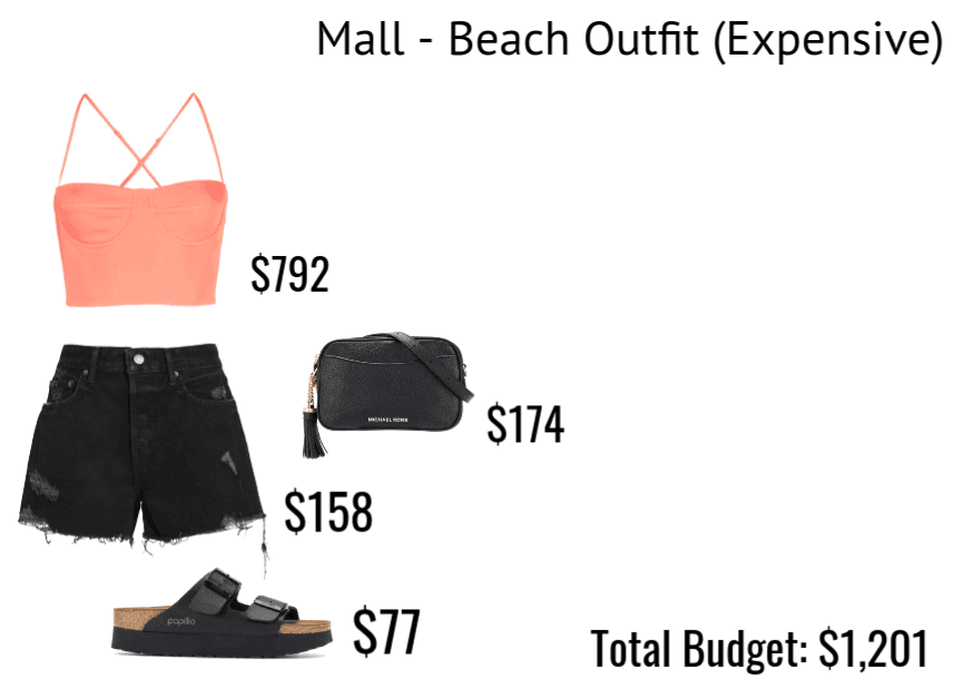 Mall - beach expensive outfit