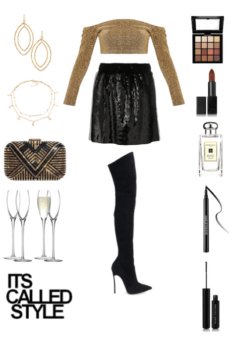 Black and Gold Stylish NYE Outfit