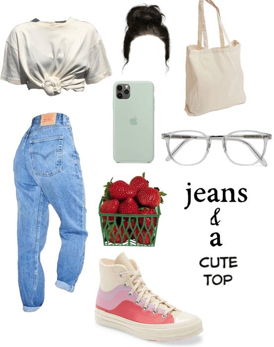 Jeans & a cute top