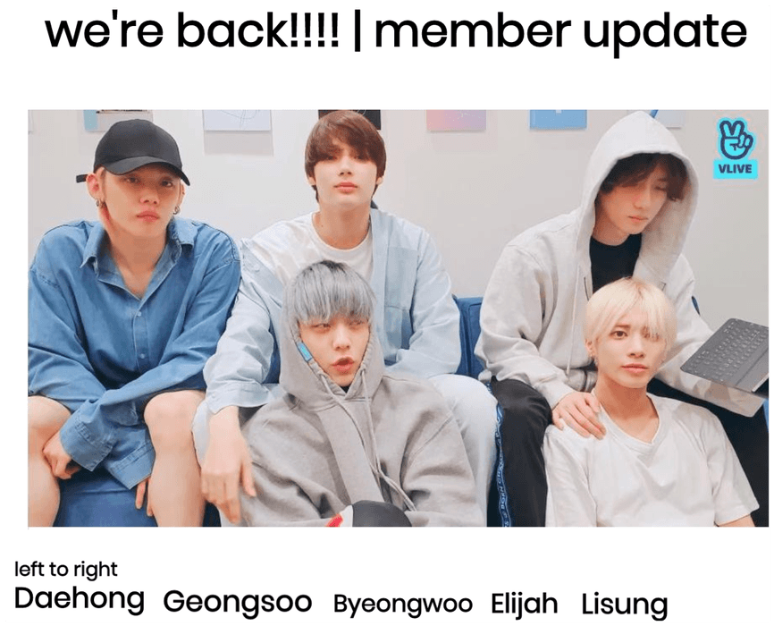 Back from Hiatus vlive | updates & more!!