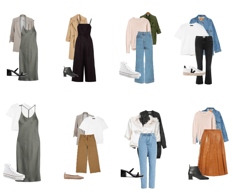 spring capsule outfits - 8 outfits - 2