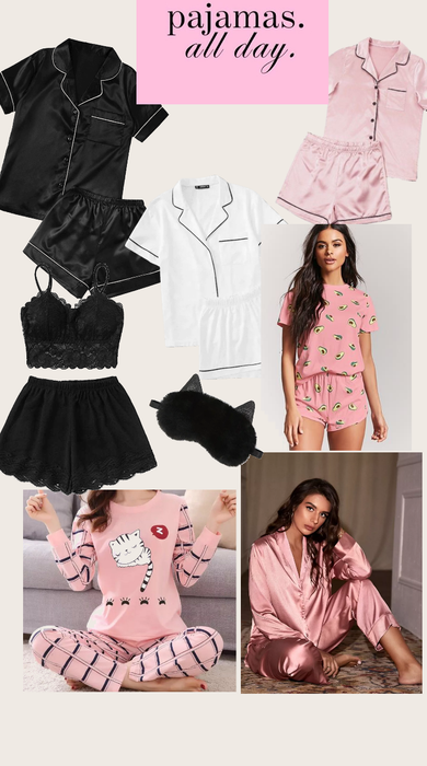 SheIn Women's Lace Bralette Cami and Shorts Pajamas Set Sleepwear