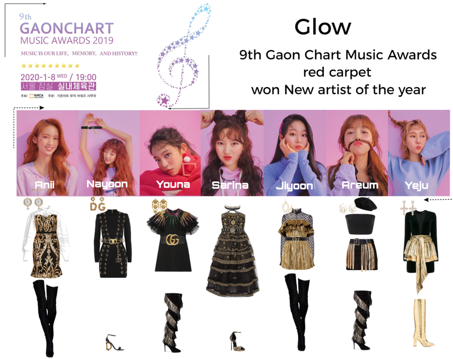 Glow 9th Gaon Chart Music Awards red carpet
