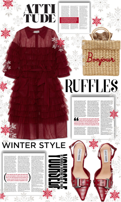 Red Ruffles in the Snow