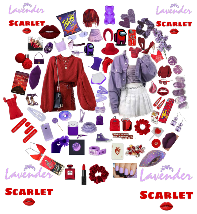 PURPLE AND SCARLET