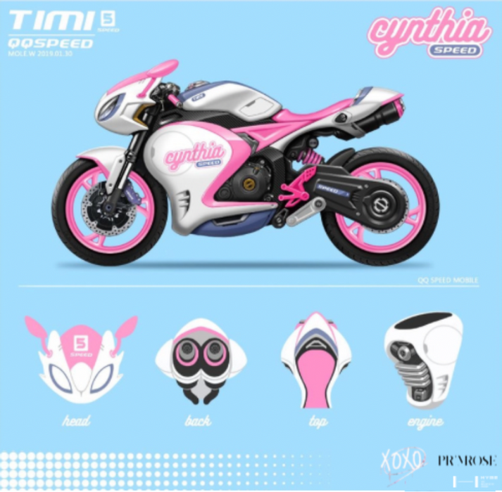 Primrose’s motorcycle (Cynthia Speed!)