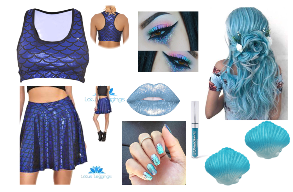 blue mermaid style
