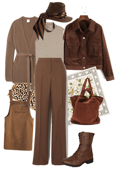 brown outfit