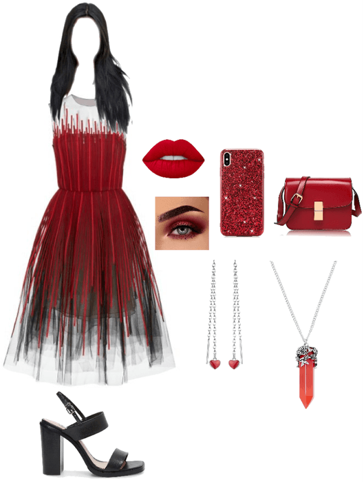 Red Romantic Short Dress