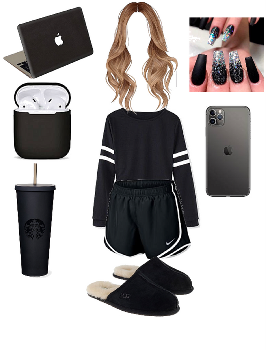 black outfit for home school