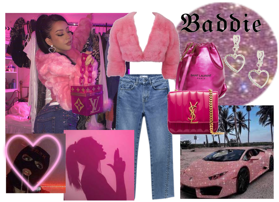 Baddie neon pink picture inspired