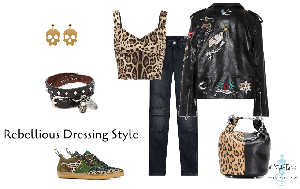Rebellious dressing style leopard