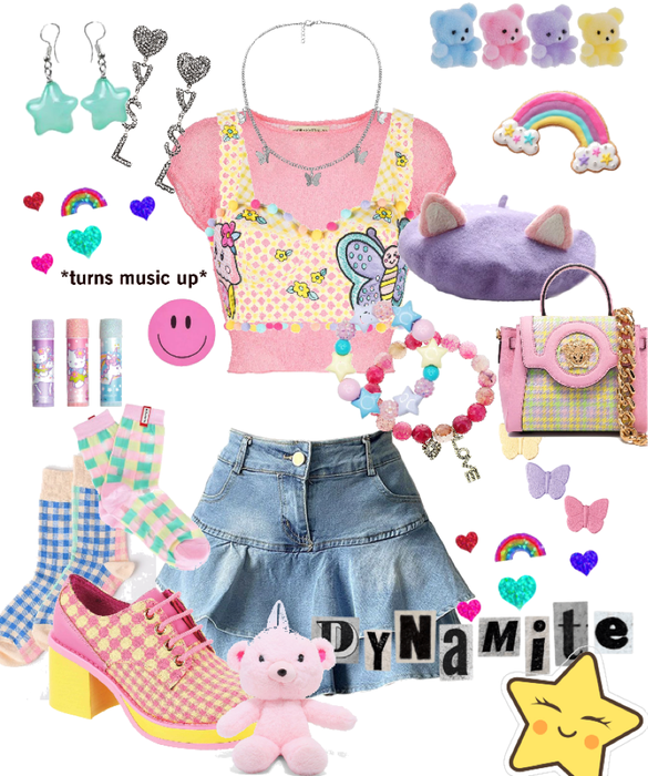pastel kpop stage outfit