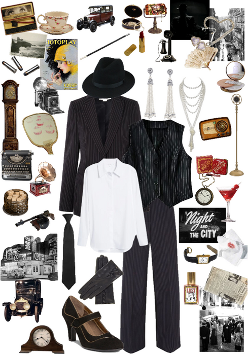1920s Pinstripe Outfit