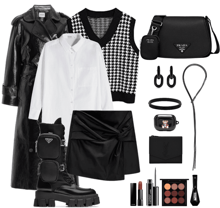 -black & white outfit-
