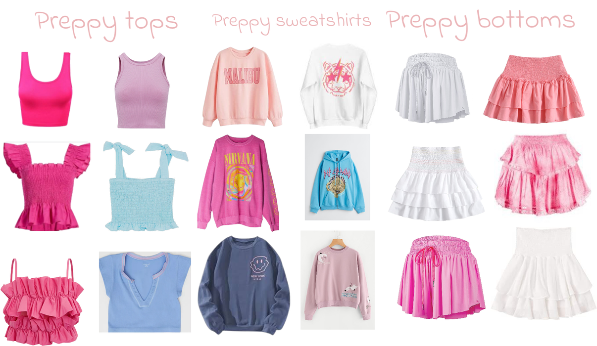 preppy tops, sweatshirts, and bottoms Outfit