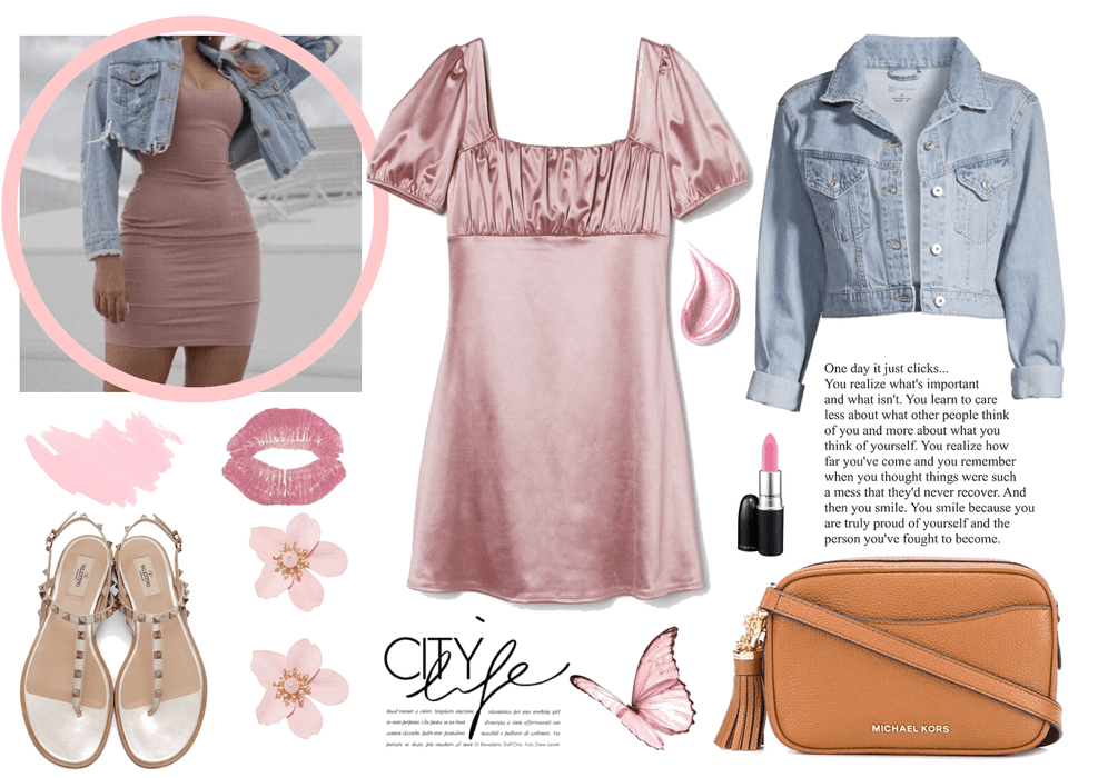 an outfit for summer - pink and denim