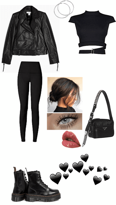 Black classic spring outfit