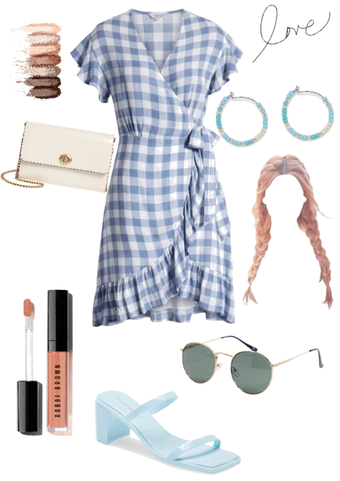 a blue outfit for summer