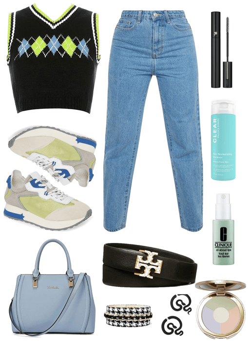 Blue and Green preppy