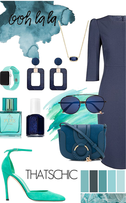 Navy and Teal
