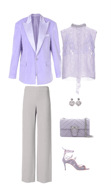 Outfit blazer lila