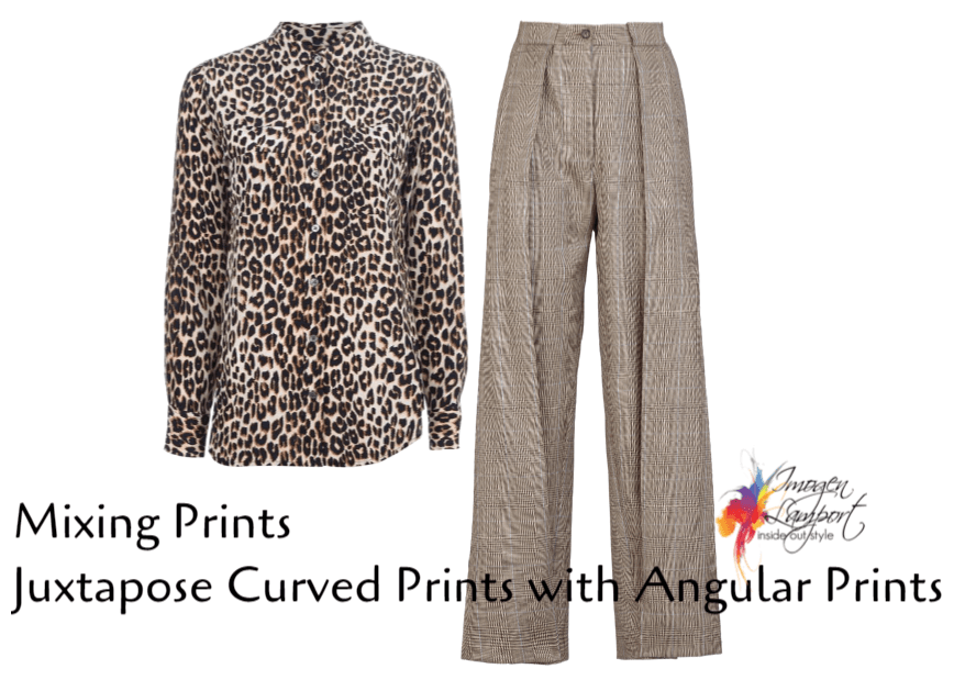 mixing prints curved with angular
