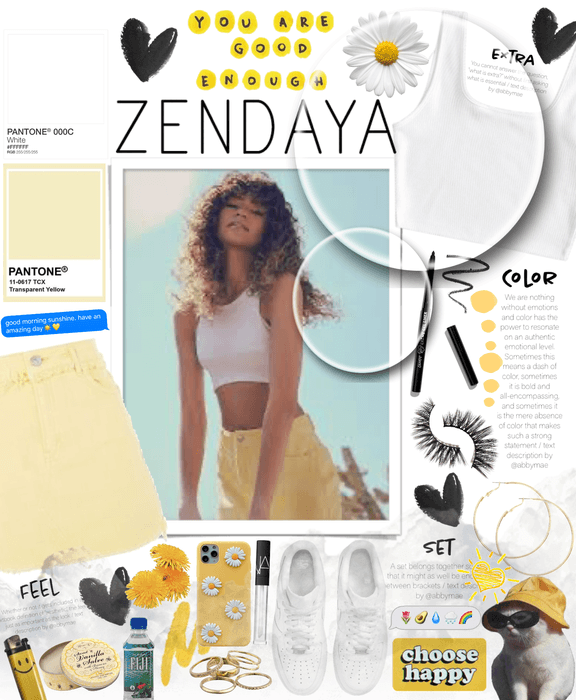 Zendaya yellow and white outfit 💛🤍💛🤍