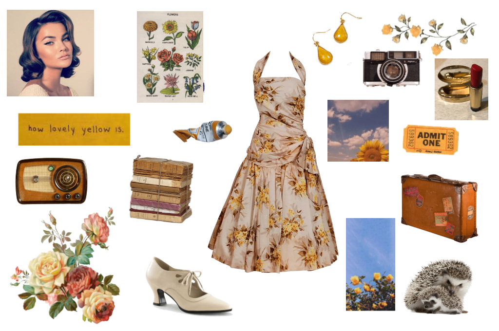 Vintage Yellow Floral