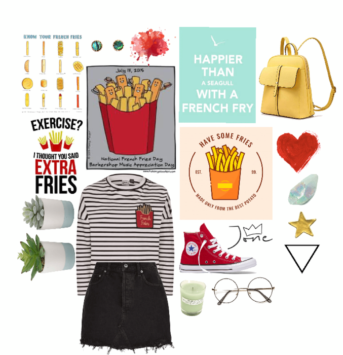 cute French fry day outfit