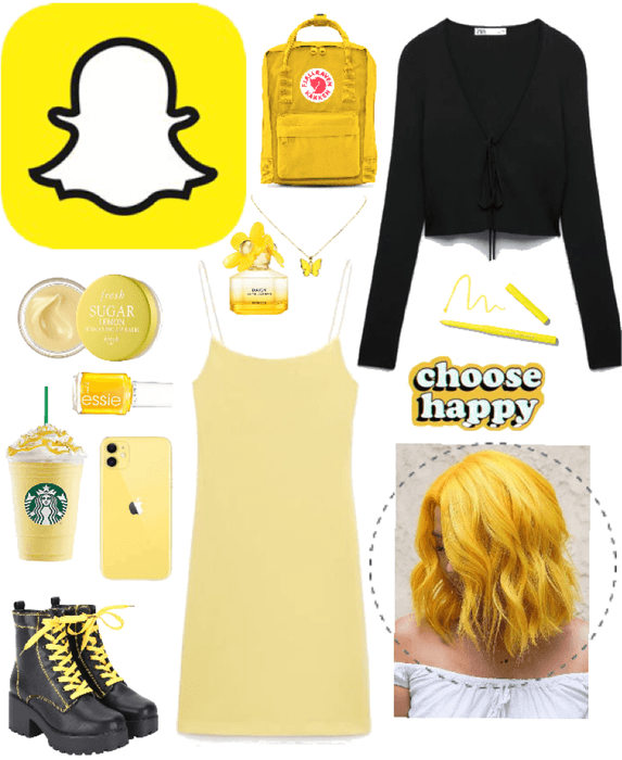 Snapchat | app themed | sunshine yellow