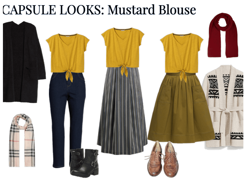 Capsule Looks: Mustard Blouse