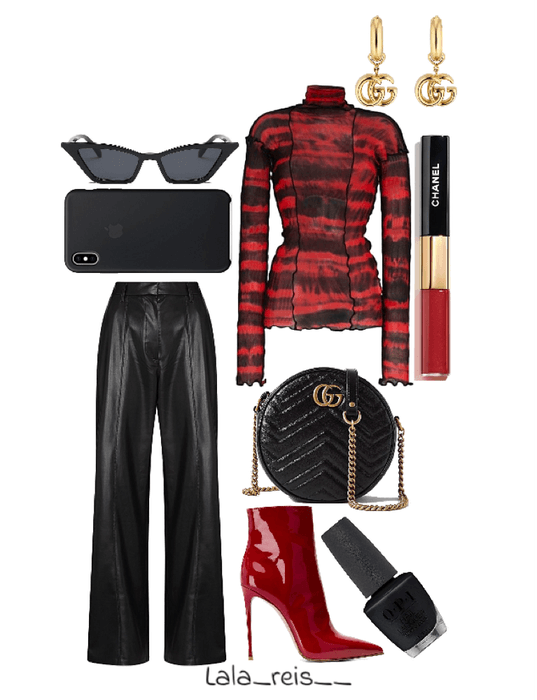 Red & Black Stylish Outfit