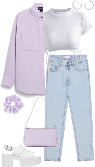lilac & white
