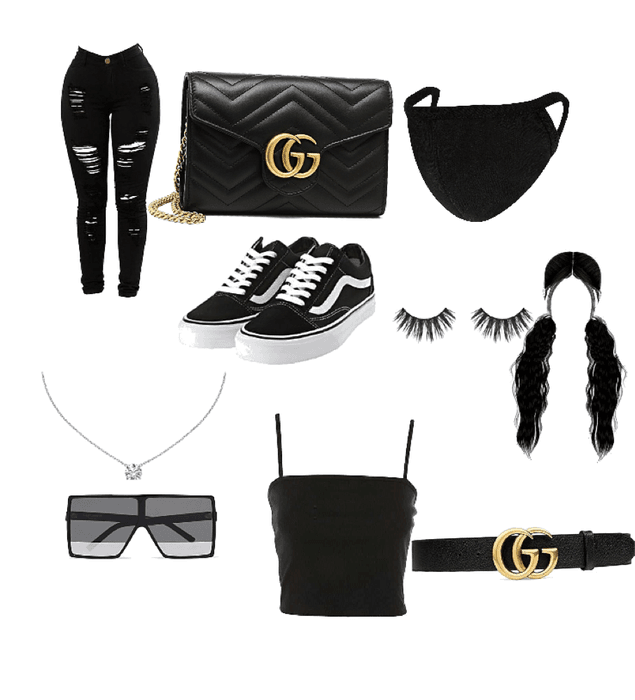balck outfit