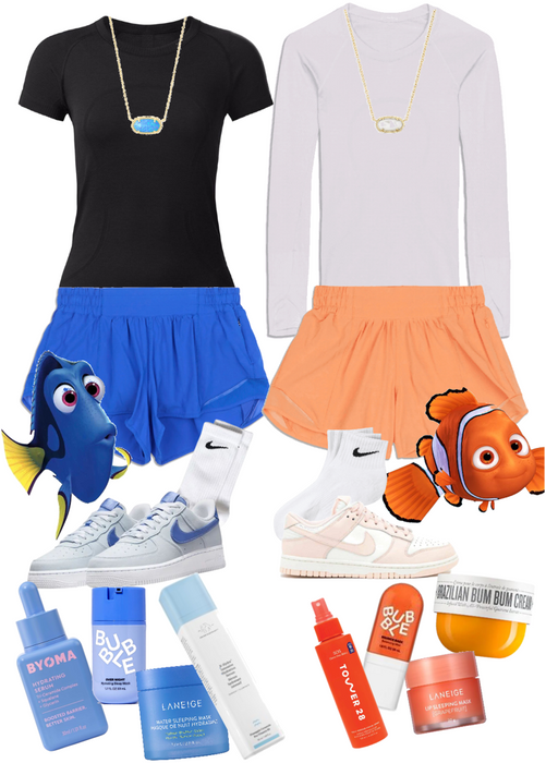 Nemo and Dory inspired preppy outfits! Outfit