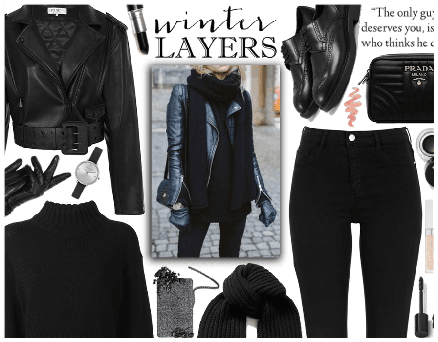 Winter Layers: Simple black
