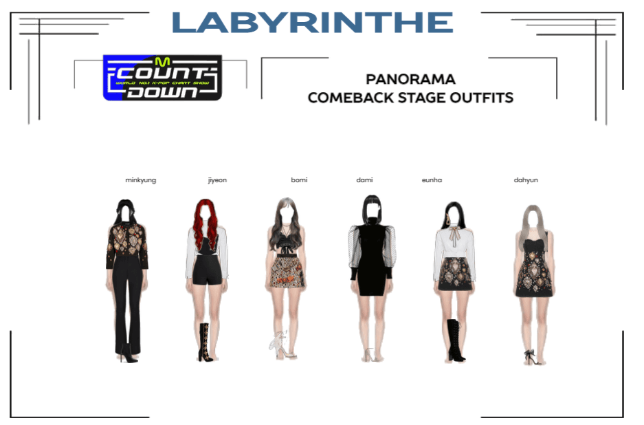 LABYRINTHE: PANORAMA comeback stage outfits