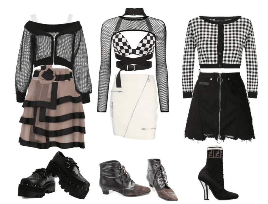 Girlgroup monochrome stage outfit