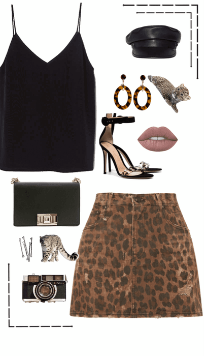 leopard and black